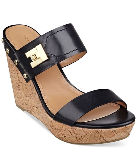 tommy hilfiger platform wedge sandals.